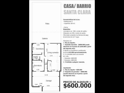 Casas Alquiler Santiago Del Estero Dueo alquila casa en Barrio Santa Clara